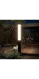 SkyGlow Outdoor Landscape Path Light, 32" Waterproof Stainless Steel LED Lighting, 8W 800LM Curb Appeal Lights, Modern Lawn Lights for Garden, Pathway, Bollard, Patio, Courtyard, Driveway Decoration