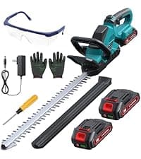 Mini Chainsaw Cordless, 8 inch & 6 inch Electric Chain Saw with 2 Pack Rechargeable Batteries, Battery Powered Handheld Saw for Trees Trimming Wood Cutting, Perfect Gardening Tools for Men Dad Husband