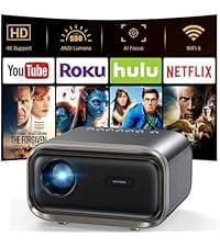 Mini Projector, NICPOW Portable Outdoor Movie Projector with Tripod, 1080P and 200" Supported Small Projector Compatible with TV Stick, Phone, PS5, HDMI, USB for Home, Bedroom, Gaming, Outdoor Use