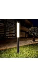SkyGlow Outdoor Landscape Path Light, 32" Waterproof Stainless Steel LED Lighting, 8W 800LM Curb Appeal Lights, Modern Lawn Lights for Garden, Pathway, Bollard, Patio, Courtyard, Driveway Decoration