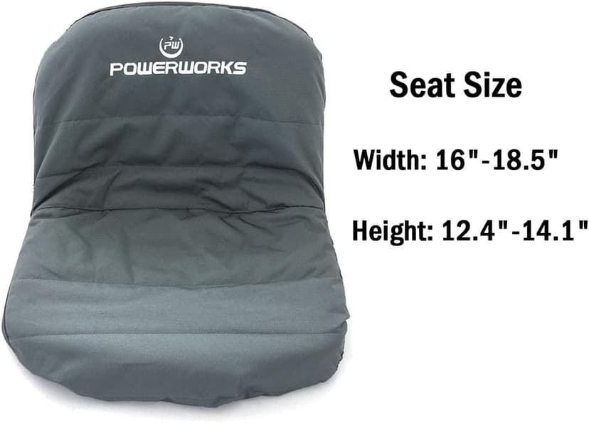 Weatherproof Deluxe Riding Lawn Mower Seat Cover, Medium, Black