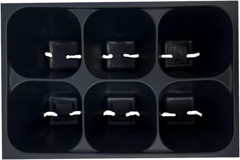 Seed Starter Trays, 144 Cells (24 Trays - 6 Cells Per Tray) + Plant Stakes