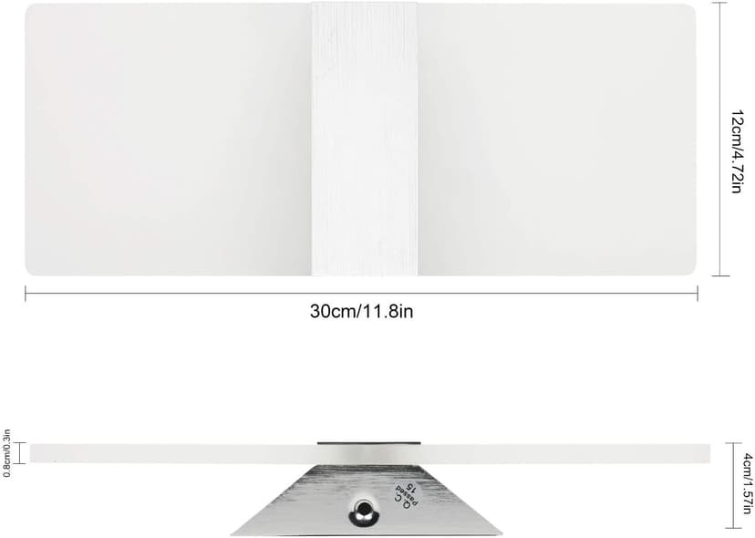 ChangM Modern LED Acrylic Wall Sconce 12W Cool White 6000K Up Down Lamp for Bedroom Corridor Stairs Bathroom Indoor Lighting Fixture Lamps Home Room Decor Not Dimmable No Plug(1 Pack)