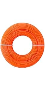 Grass Trimmer Line 328ft Weed Eater Wacker String .065'' Weed Trimmer Spool Replacement, Nylon Material for String Trimmers, 1.6mm Diameter