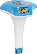 RINMEE Solar Digital Pool Thermometer Floating, Large Easy-to-Read Screen Display and Bold Numbers, High Accuracy and Wide Measuring Range for Swimming Pool, Spa, Hot Tub, Ice Bath, Fish Pond
