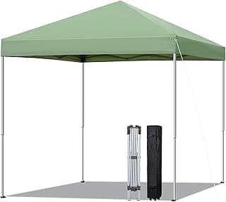 6x6 Pop Up Canopy Tent, Easy Setup Canopy for Outdoor Shades (Green)