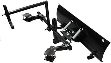 4 ft Wide Zero Turn Snowplow Kit with Manual Adjustment for Quick & Efficient Snow Removal.
