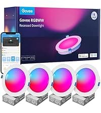 Govee Cube Wall Sconces, RGBIC LED Wall Light Works with Alexa, WiFi Smart Lights for Room Decor, Color Changing Indoor Light Fixture for Bedroom Dining Room, Music Sync, Adjustable Cables, 15ft