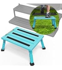 Hot Tub Steps with Removable Fabric Cover - Heavy Duty HDPE Spa Stairs with Storage, Non-Slip, Waterproof & Easy to Clean–All-Weather Steps for SPA, RV, Pool or Porch