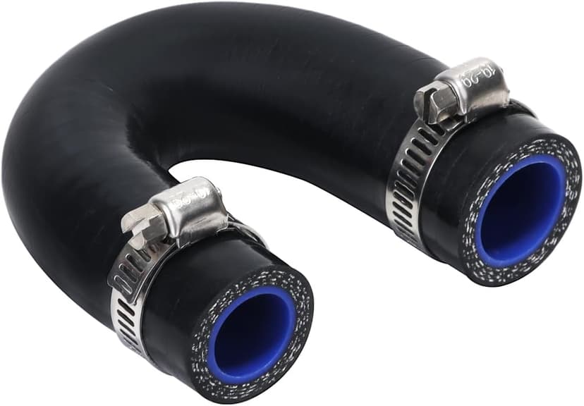 KDP 3-ply Reinforced Silicone Engine Heater Core Bypass Kit with 2 Stainless Steel Clamps universal Fit for Most Common Heater Hoses