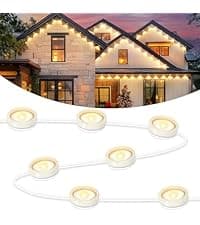 Brightever LED Outdoor String Lights 100FT Patio Lights with 52 Shatterproof ST38 Vintage Edison Bulbs, Outside Hanging Light Waterproof for Porch, Deck, Garden, Backyard, Balcony, Dimmable 2700K