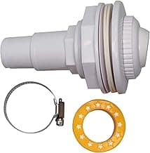 FibroPool Pool Return Jet Kit - Complete with Fittings, Eyeball Assembly, Clamp, Gaskets and PTFE Thread Tape - Compatible with Above Ground Pools