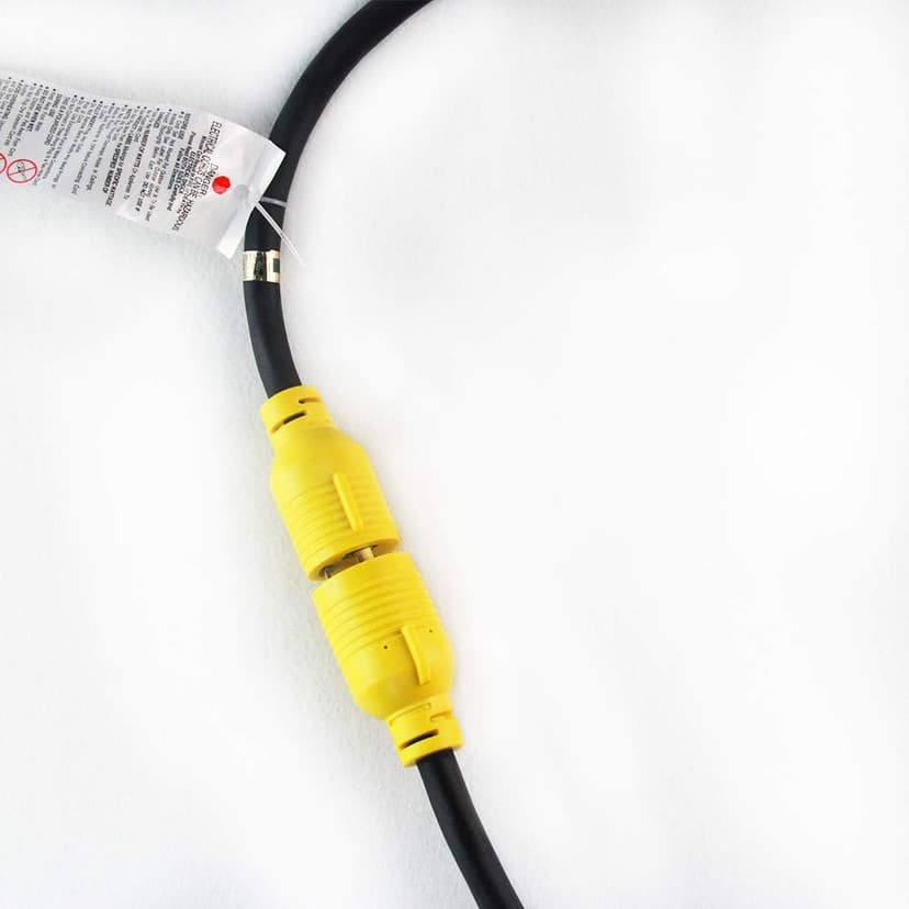 NEMA L6-30P to L6-30R Heavy Duty Generator Locking Power Cord,3X10 Gauge SJOOW Rubber Cable, Generator Lock Extension Cord with UL Listed, Black,250V,30Amp,7500W, 25FT