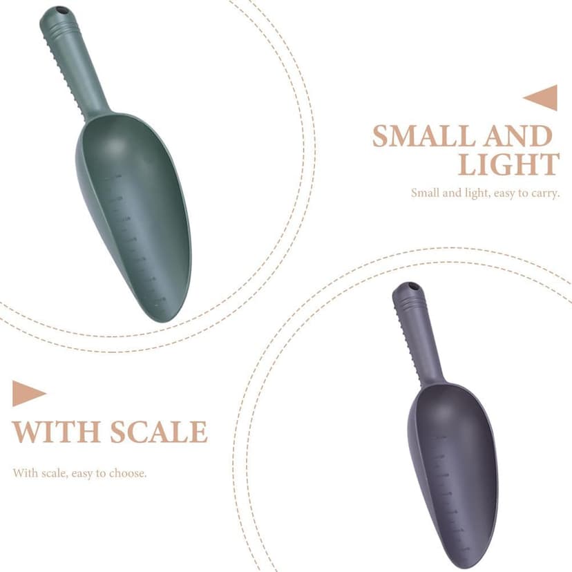 Angoily Garden Shovel, 5PCS Shovels for Digging with Mark, Plastic Soil Scoop Colorful Soil Shovel Trowel Garden Tool, Gardening Shovel, Hand Shovel, Cultivating Planting Shovel Gardening Tool