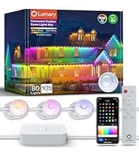 Lumary Smart Pathway Light Pro 700LM, RGBAICW Color Changing Landscape Lights with 8 Adjustable 355° Spot Lights IP65 Waterproof, 48FT Wired Outdoor Landscape Lighting, WiFi APP/Voice/Remote (4 Pack)