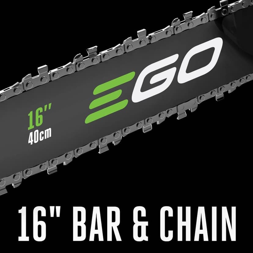 EGO POWER+ Chain Saw, 16" Battery Powered Chainsaw, Electric Cordless, Includes 56V 5.0Ah Battery and Charger - CS1604
