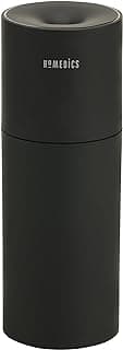 Homedics Portable Humidifier - Small Air Humidifiers for Bedroom, Plants, Office, Travel - Cool Mist Humidifiers, Color-Changing Accent Light, 2 Mist Settings, Black