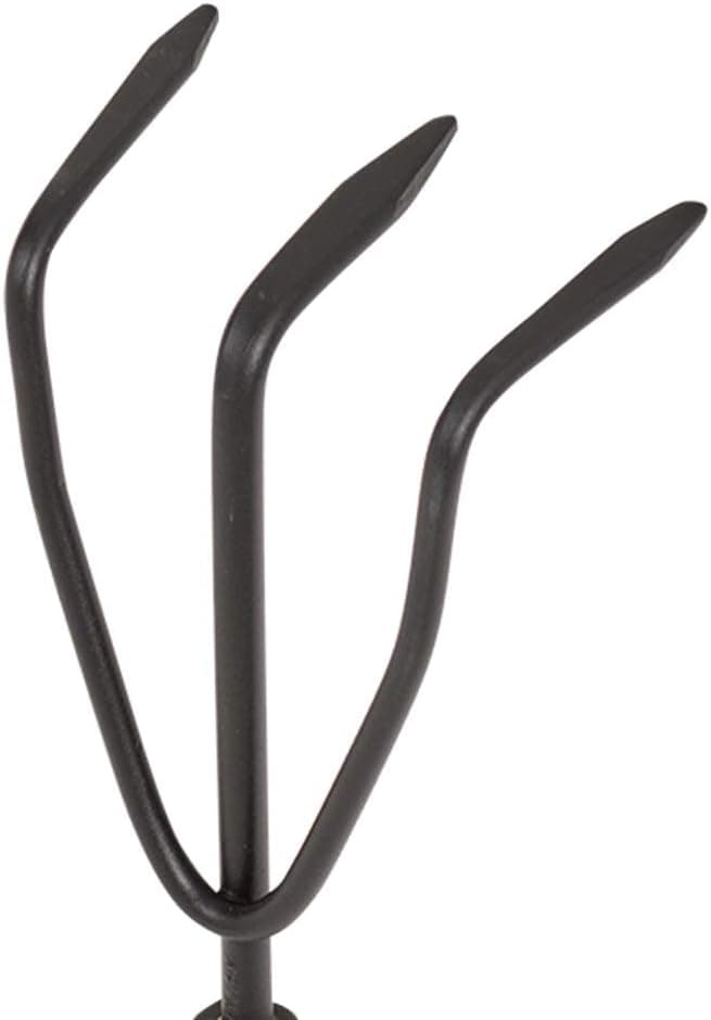 AMES 2446300 Tempered Steel Hand Cultivator with Wood Handle, 11-Inch, Brown