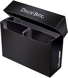 Ultra Pro 3-Compartment Over Sized Black Deck Box, Fits 2 Deck Boxes, 1-Count