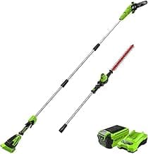 Greenworks 40V 10" Brushless Pole Saw + Pole Hedge Combo, 2.5Ah Battery and Charger Included