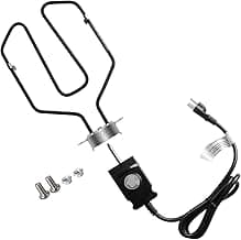 Upgrade Universal 1650W 15A Electric Smoker Heating Element Kits with Adjustable Thermostat Controller Compatible with Masterbuilt, Smoke Hollow,Char Broil,Dyna-Glo,Cuisinart and Most Electric Smokers
