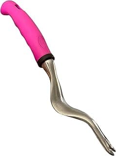 GARDEN GURU Pink Hand Weeder Tool with Ergonomic Handle - Weed Puller for Planting, Weeding, Flower and Vegetable Care in Lawn Garden Yard | Rust Resistant