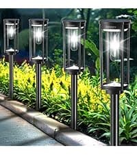 8 Pack Reinforced Ground Stakes, 0.75" x 5.12" Solar Lights Spikes, ABS Plastic Replacement Nails for Pathway Garden Torch Lights