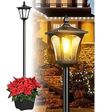 Solar Lights Outdoor Waterproof, 6 Pack Metal Glass Solar Pathway Lights Outdoor, Bright LED Outdoor Solar Lights for Yard Garden Path Walkway