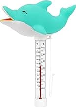 XY-WQ Floating Pool Thermometer, Large Size Easy Read for Water Temperature with String - Swimming Pool, Spas, Hot Tubs, Ponds (Dolphin3)