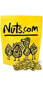 Nuts.com – Roasted Pepitas – 2 Lb Bag, Salted No Shell Pumpkin Seeds, Healthy Snack for Adults & Kids, Rich in Protein, Fiber, Calcium & Potassium – Keto Friendly, Vegan, Gluten-Free & Kosher Pareve
