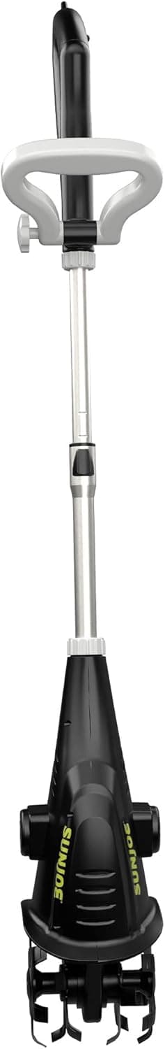 Sun Joe Electric Garden Cultivator with 2.5 Amp Motor and Steel Blades, Cultivates in 6.3 Inch Wide Path for Small Gardens and Flower Beds, Green