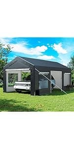 10' x 30' Canopy Party Tent & Carport - Heavy Duty Outdoor Wedding Gazebo with 4 Sand Bags, Event Shelter Canopy for Outdoor Event, Wedding, Birthday Party