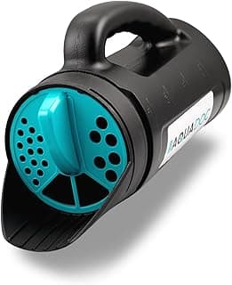 AquaDoc Handheld Seed Spreader for Lawns, Fertilizer, Snow Salt - Multi-use Hand Spreaders for Lawns, Spa & Pool Chemicals with Multiple Size Openings - 2.5L Capacity