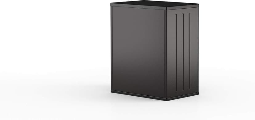 Suncast Commercial Heavy-Duty 9 Cubic Ft. Resin Storage Cabinet with Lockable Handles, Adjustable Metal-Reinforced Shelves for Garage or Workspace, Black, Made in The USA