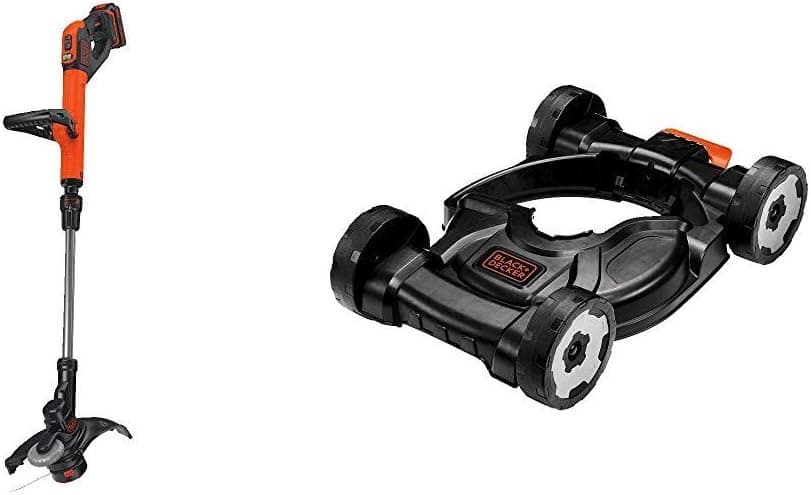 BLACK+DECKER 20V MAX Cordless String Trimmer and Edger with Spool, Battery and Charger Included, 2 Speed, 12 Inch (LST522)