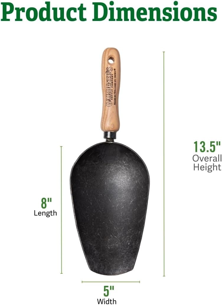 Gardener’s Supply Company Lifetime Super Scoop | Heavy-Duty Steel Garden Multi-Use Oversized Scooping Tool | for Potting Plants, Gardening, Scooping Soil, Dog Food & More!