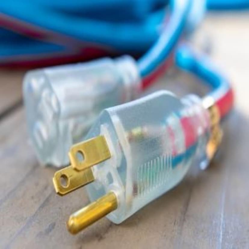 US Wire 98050 14/3 50-Foot SJEOW TPE Cold Weather Extension Cord Blue with Lighted Plug