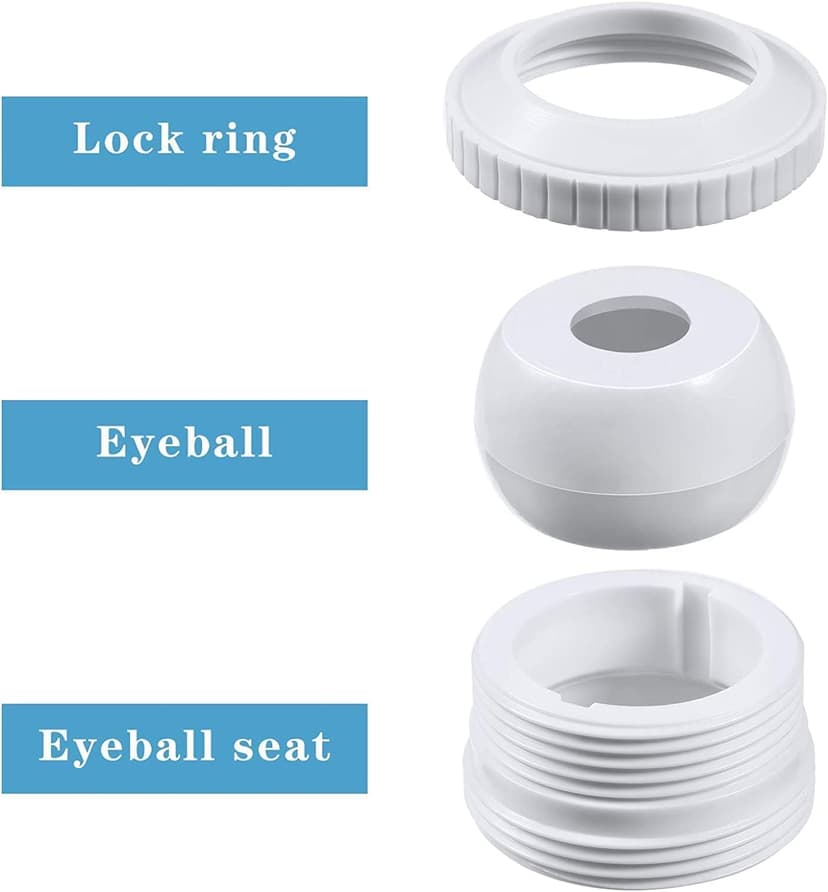 ATIE Pool Spa 1/2" Inch Opening Hydrostream Return Jet Fitting with 1-1/2" Inch MIP Thread Replace Hayward SP1419C (2 Pack)
