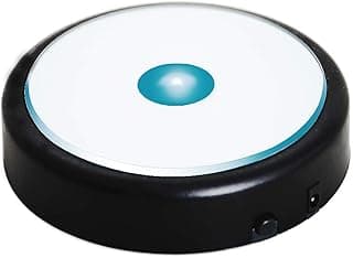 EUSTUMA LED Light Base Non-Slip Round Display Stand in A Variety of Colors,Suitable for Glass Crystal Artwork,Holiday Party Decoration.(No Rotating)