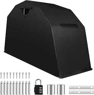 Heavy Duty Motorcycle Shelter Storage Sheds Motorcycle Garage, 136"x54" x75" Motorcycle Cover Waterproof Outdoor Motorcycle Tent with Lock