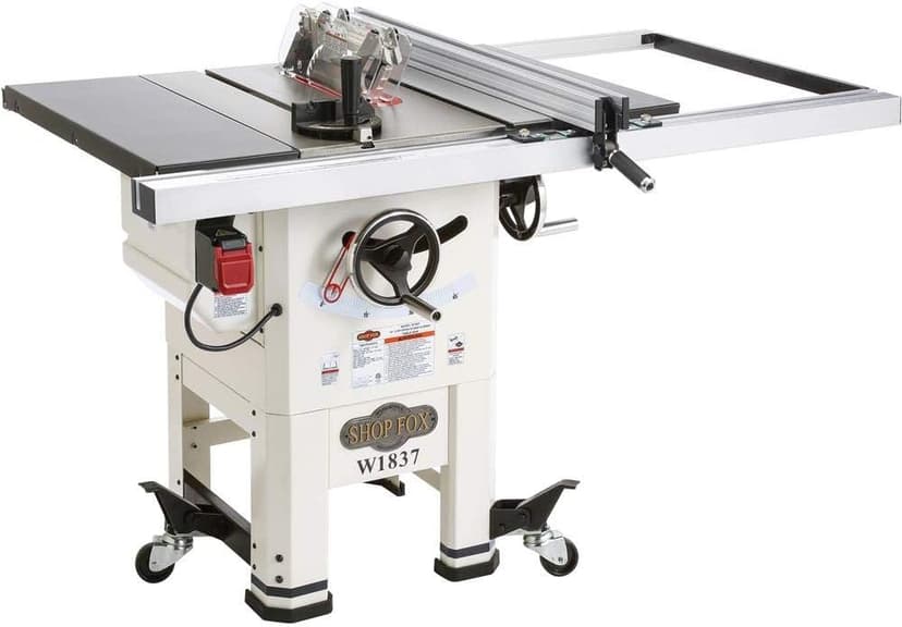 Shop Fox W1837 10" 2 hp Open-Stand Hybrid Table Saw