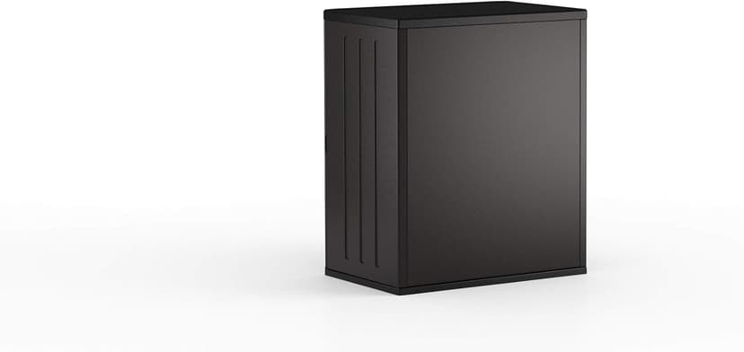 Suncast Commercial Heavy-Duty 9 Cubic Ft. Resin Storage Cabinet with Lockable Handles, Adjustable Metal-Reinforced Shelves for Garage or Workspace, Black, Made in The USA