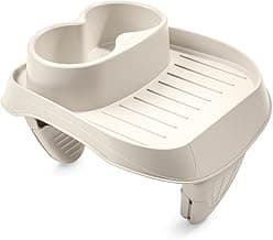 Intex PureSpa Attachable Cup Holder for Spa Wall, Pool and Hot Tub Accessory for Drinks that Holds 2 Standard Sized Beverages, Tan