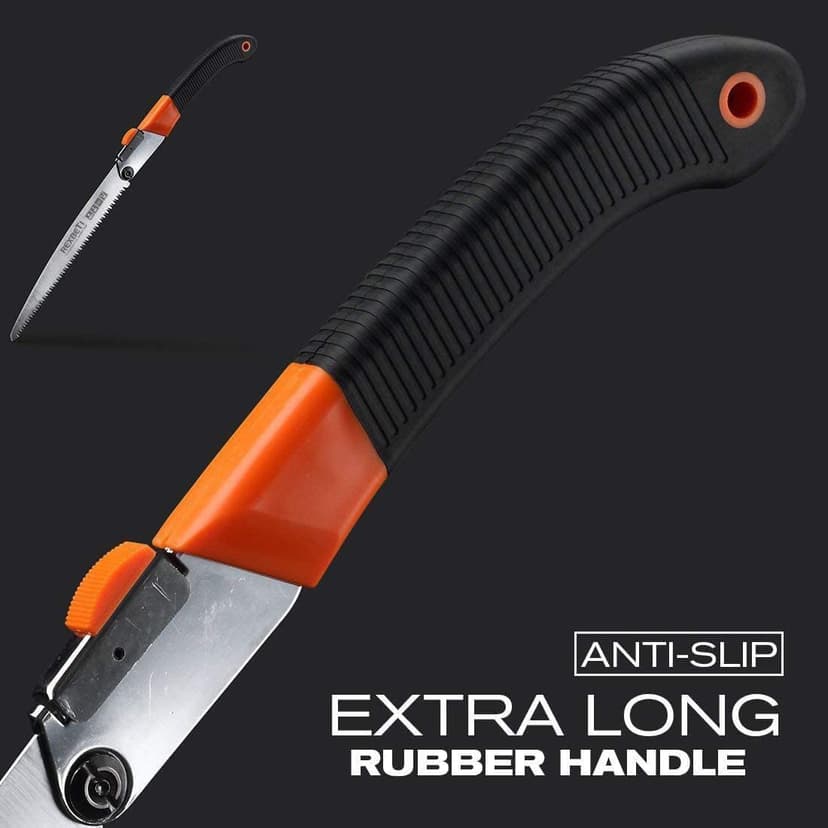 REXBETI Folding Saw, Heavy Duty 11 Inch Extra Long Blade Hand Saw for Wood Camping, Dry Wood Pruning Saw With Hard Teeth, Quality SK-5 Steel