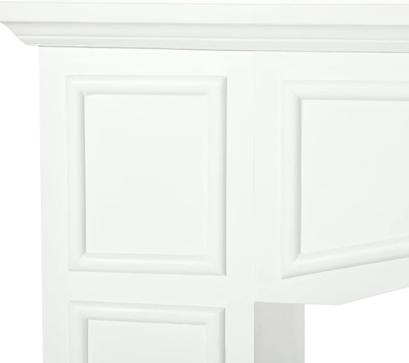 HOMCOM Modern Fireplace Mantel, Surround Mantels for Fireplace with Decorative Pattern Interior Width 29" White