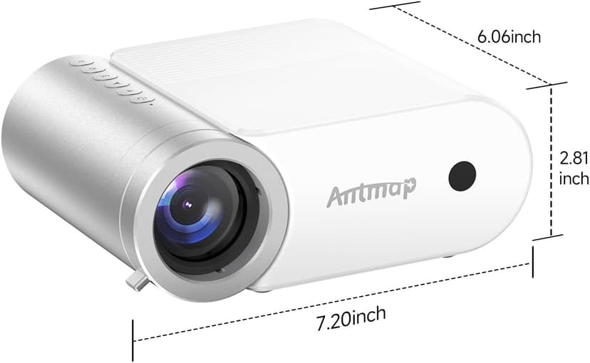 Outdoor Projector With WiFi and Bluetooth, 1080P Movie Projectors for Phone, Home Theater Projector for Bedroom, 200” Screen Wireless WiFi Projector with 3W Speaker for iPhone/HDMI/USB/TV Stick
