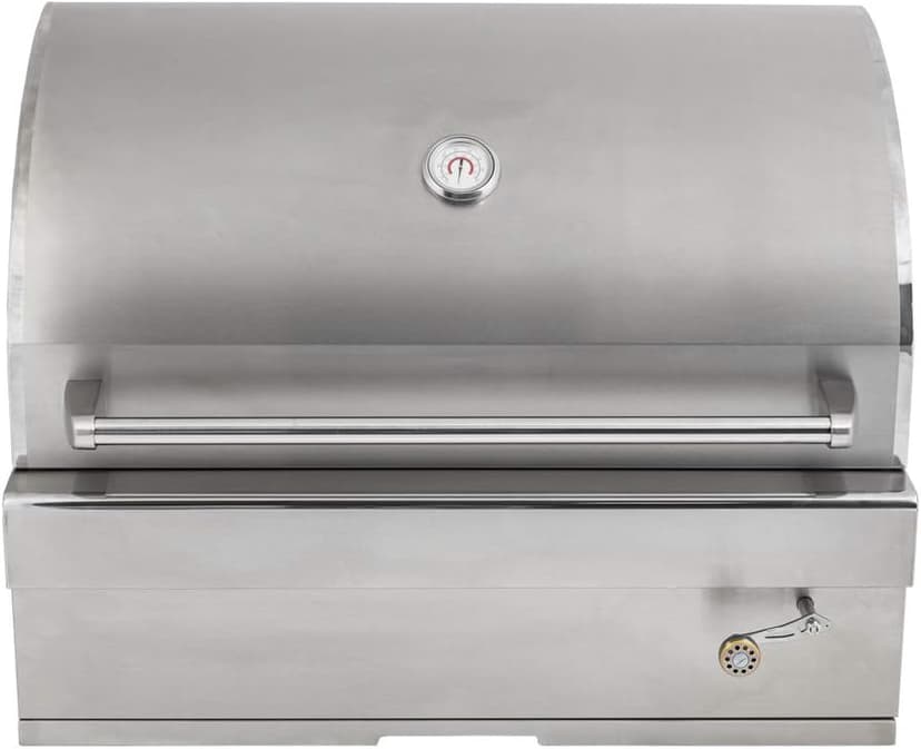 Barbeques Galore 32-inch Turbo Charcoal Built-In Stainless Steel BBQ Grill with Charcoal Tray - 32CHARCOALG