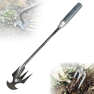 SENOY Gardening Hand Weeder Tools, 2024 Upgrade Weed Removal Tool Weeding Artifact Uprooting Weeding Tool 4 Teethes Dual Purpose Manual Multifunctional Weeders Tool for Garden Weeding Tools