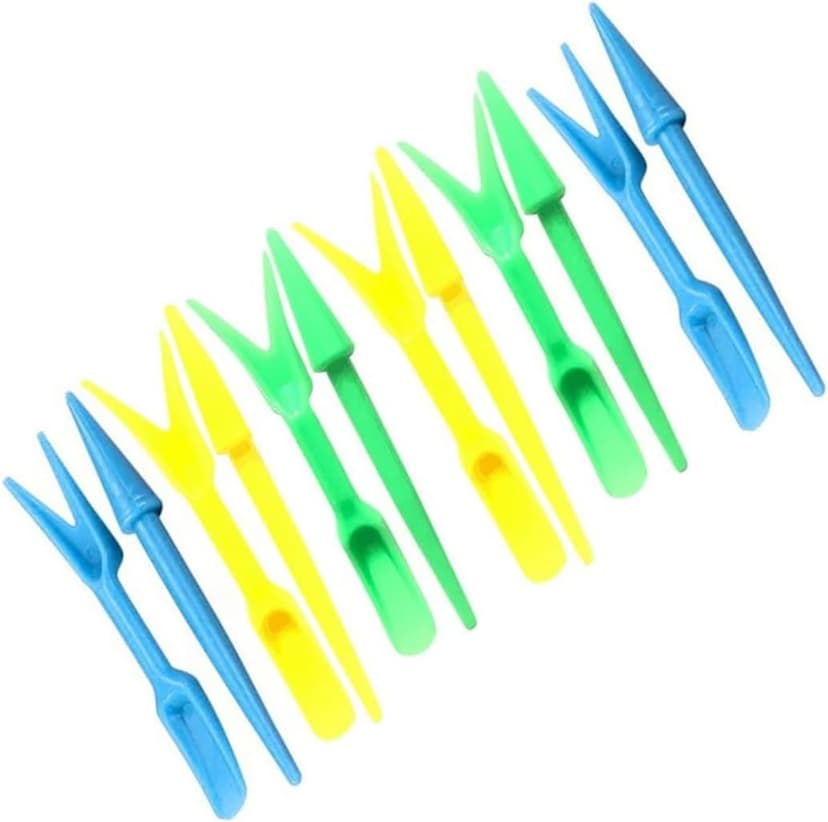 6 Sets Multicolor Planting Seedlings Dibber Widger Garden Tool Plastic Widger Seed Seedlings Dibber Sowing Digging Tool Garden Tool Sets Transplanting Planting Tool
