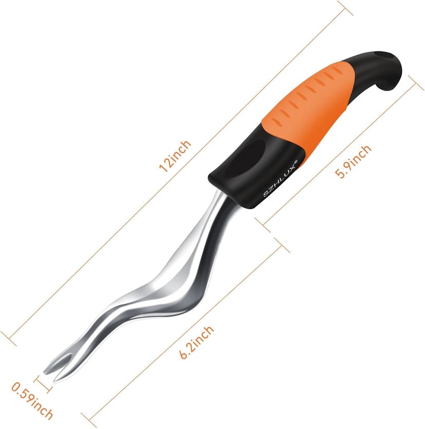 SZHLUX Hand Weeder Tool, Premium Weed Puller Tool for Garden, Gardening Hand Tool with Ergonomic Handle (Orange)